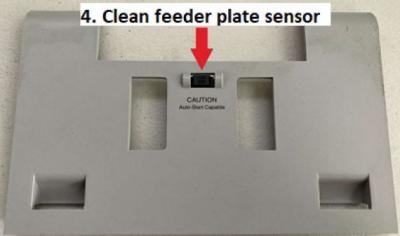 Clean the feeder plate sensor