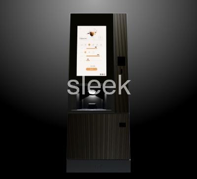 A sleek coffee vending machine